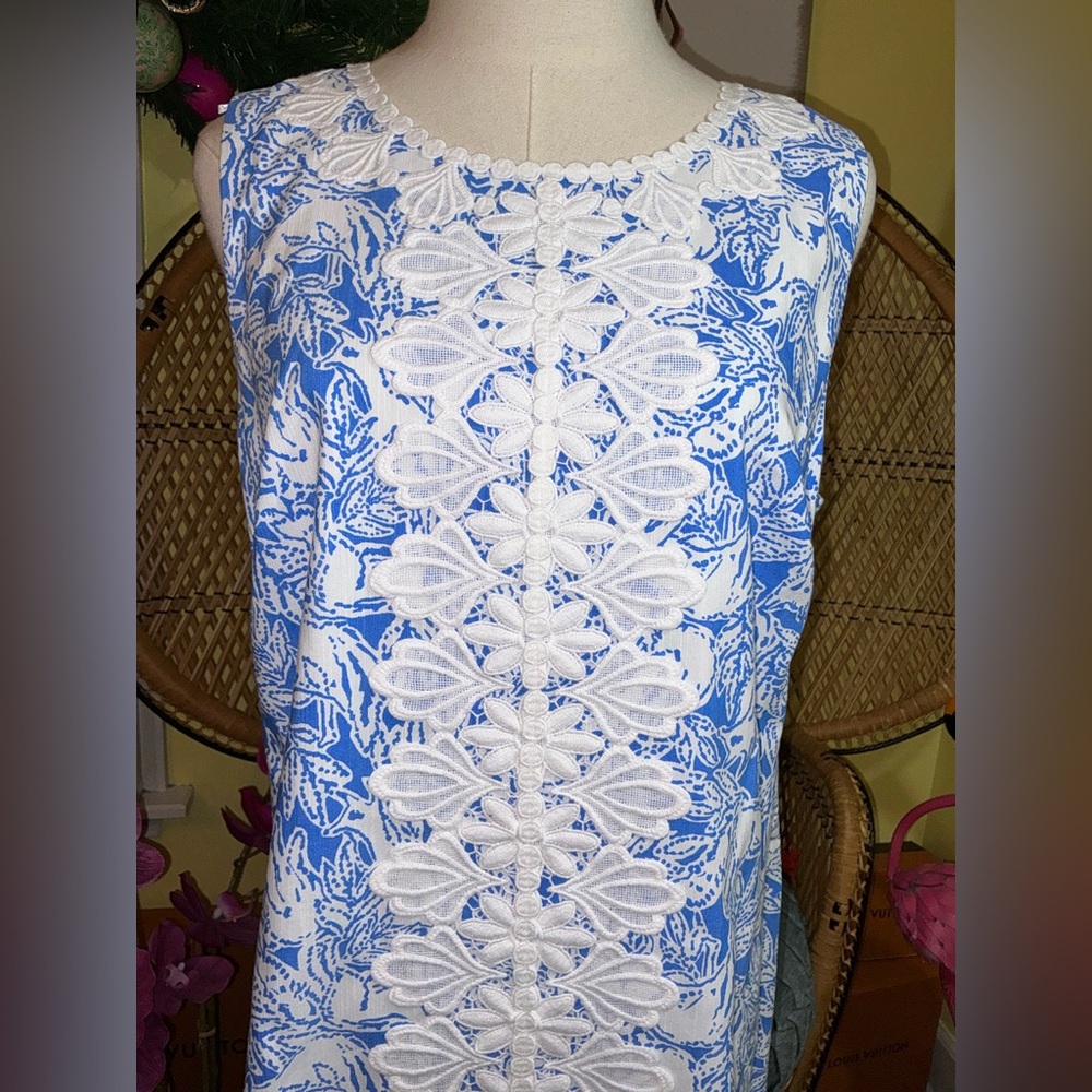 Lilly Pulitzer NWT Melani Dress Coastal Blue Fancy Feet Size 0,14 - Picture 5 of 9